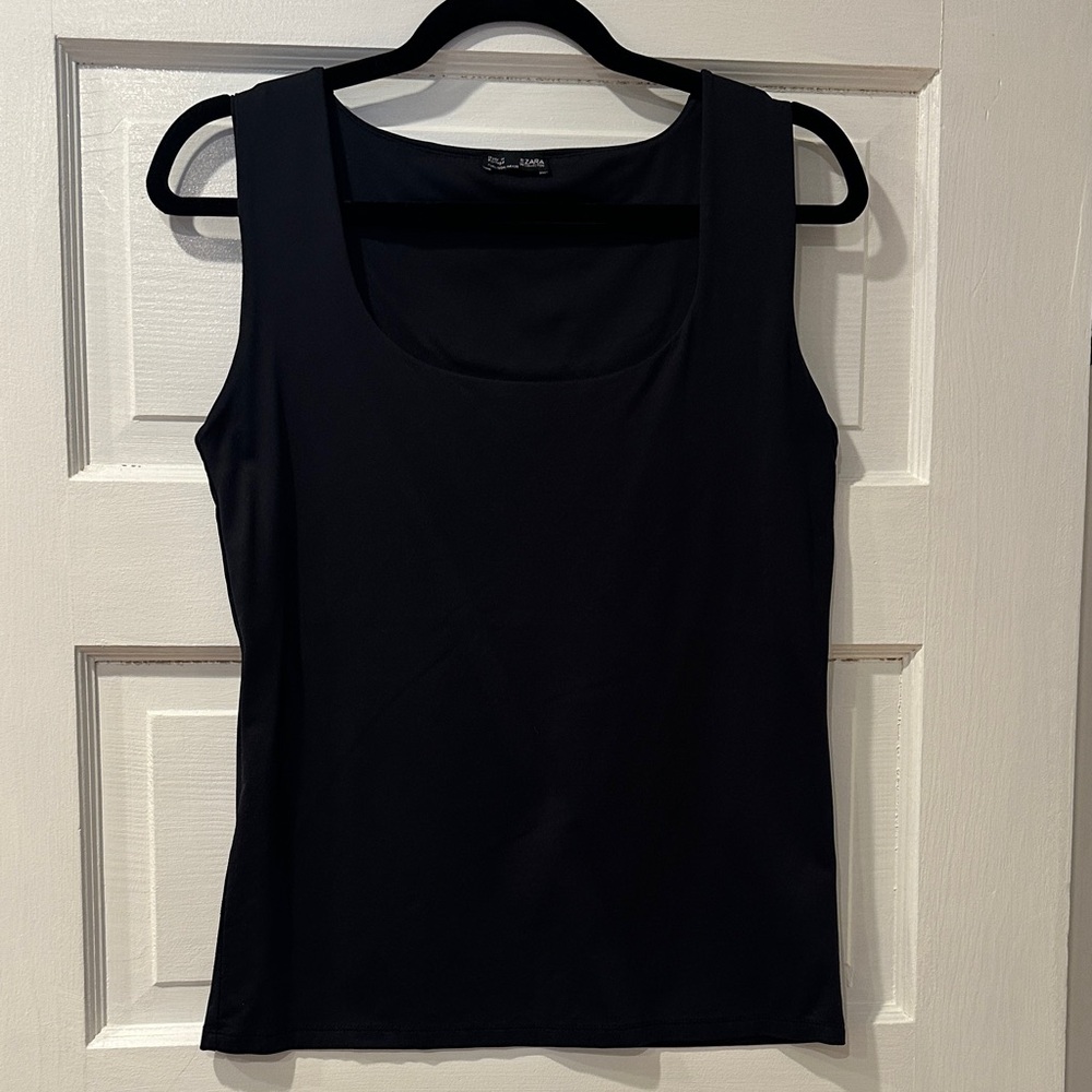 Zara Elegant Black Sleeveless Top